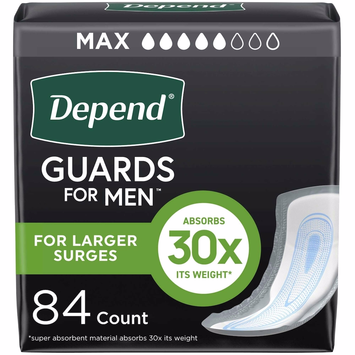 Depend Incontinence Guards//ncontinence Pads for Men/Bladder Control Pads, Maximum Absorbency