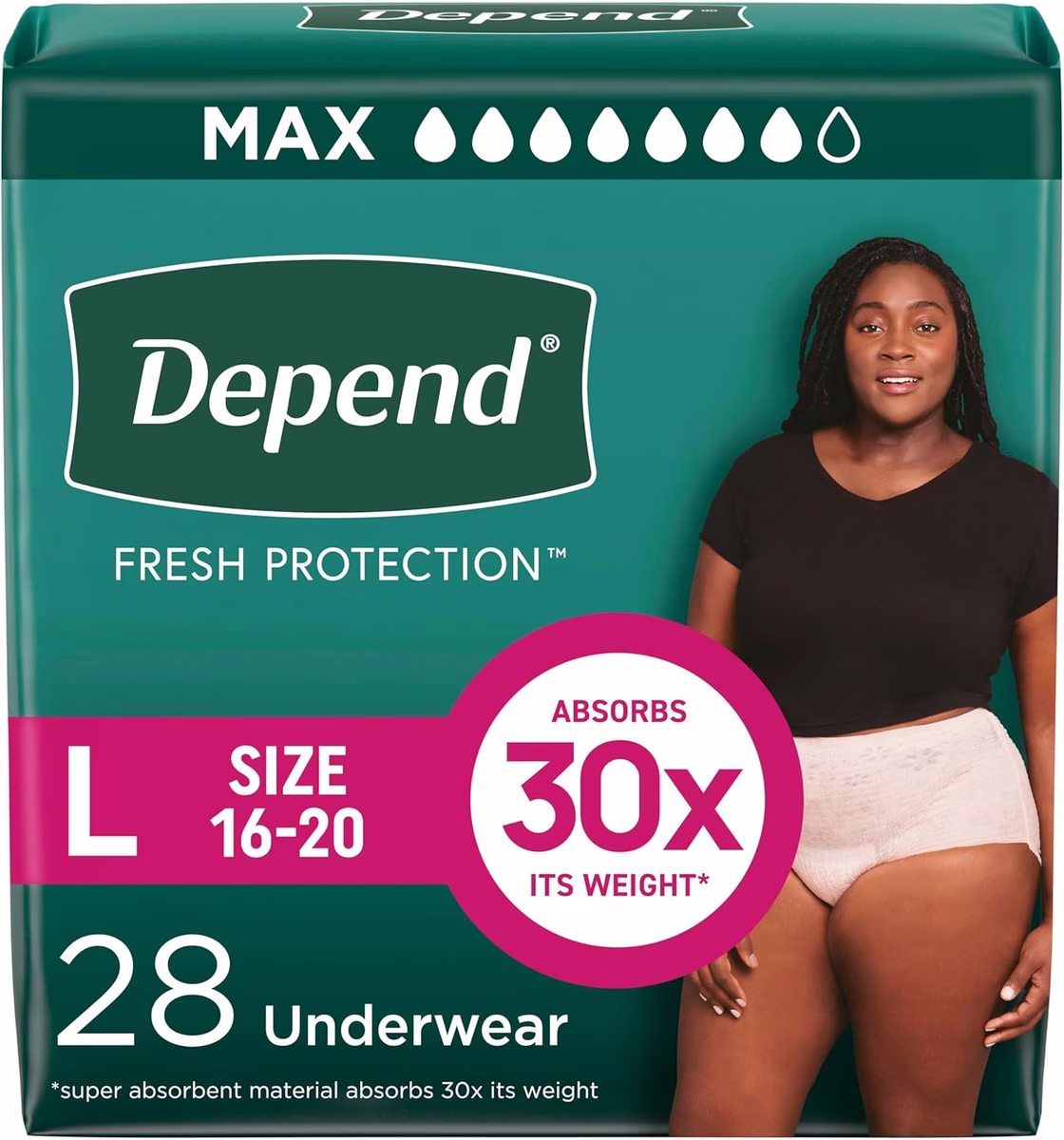 Depend Incontinence Underwear Fresh Protection 28 undefined