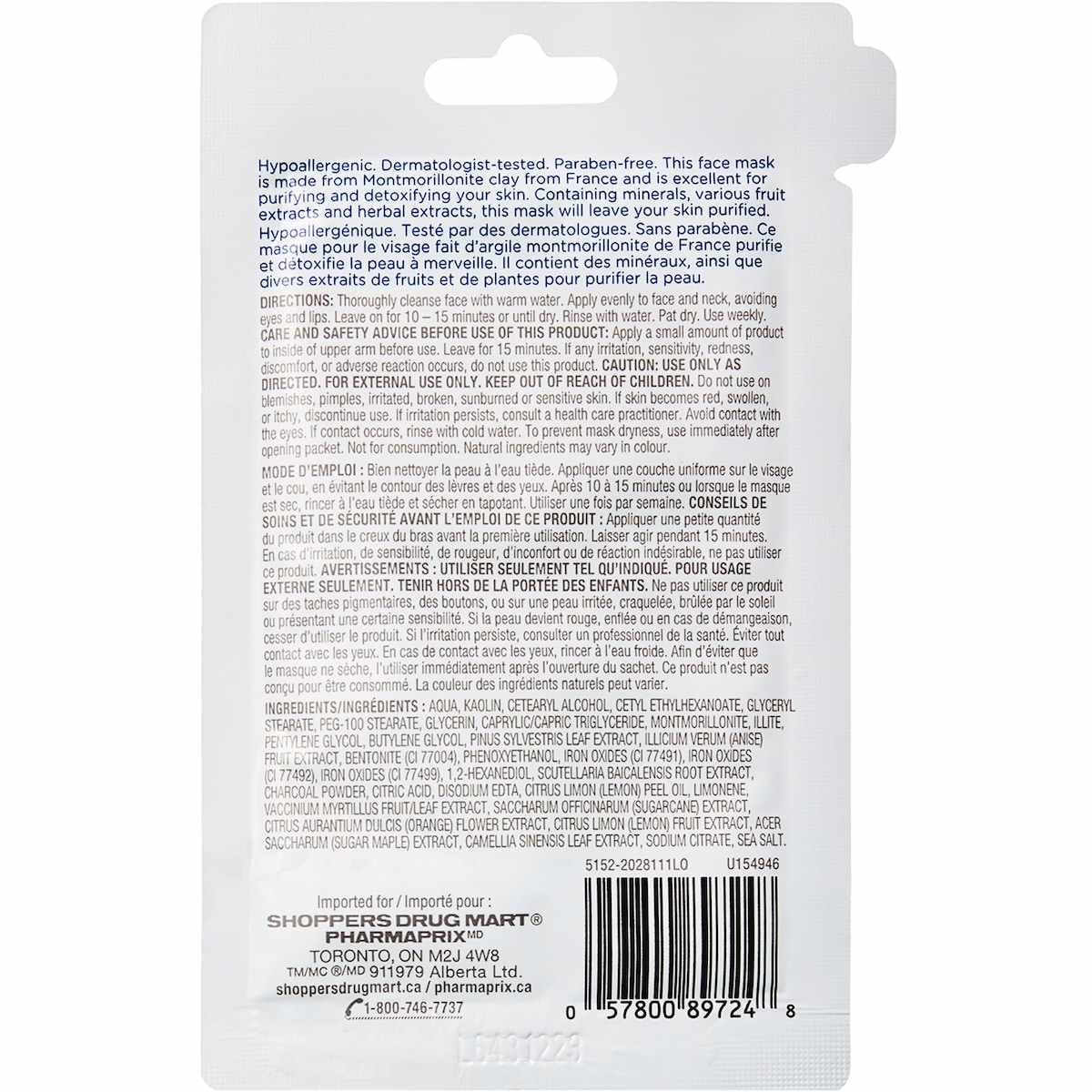 Detoxifying Face Mask, French Clay