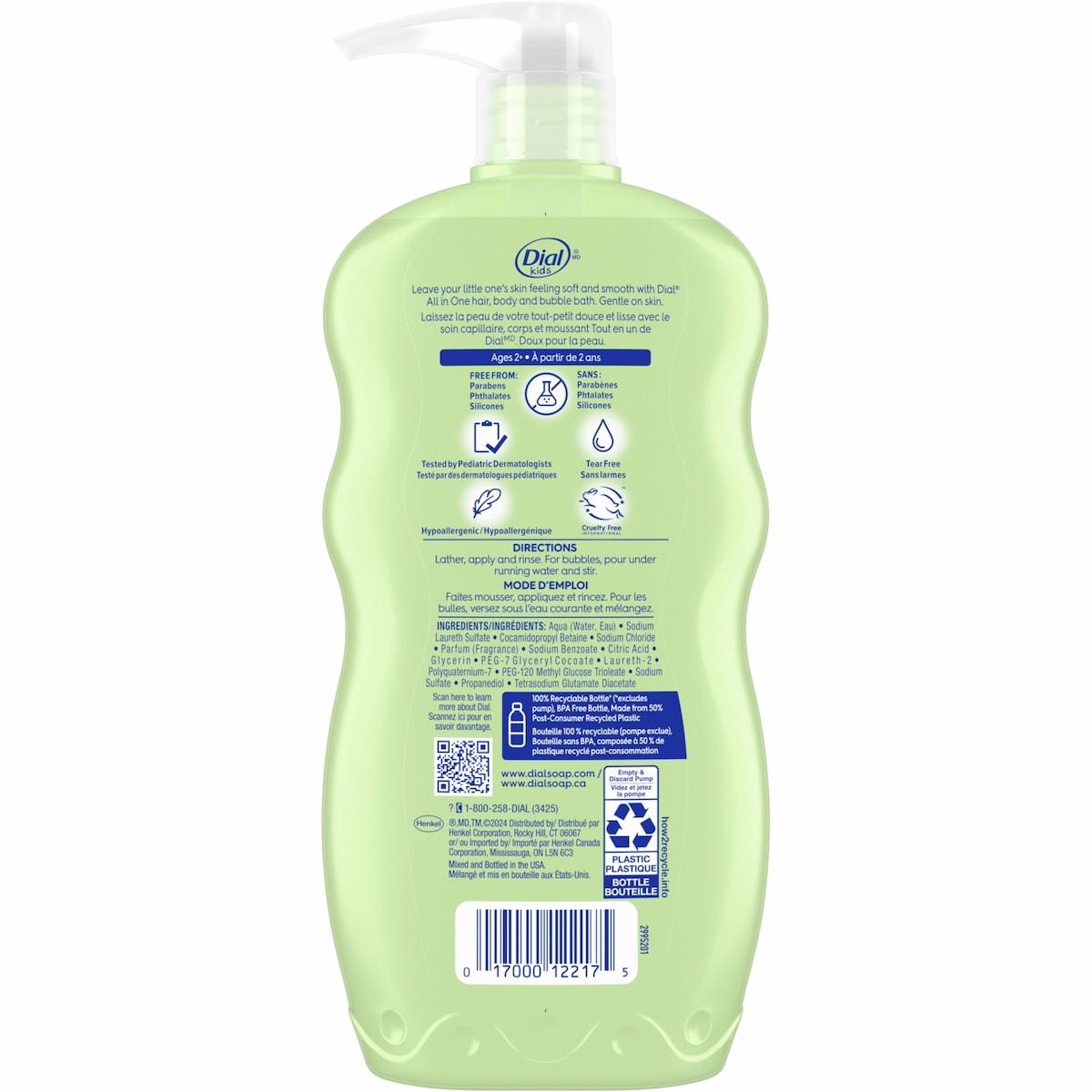 Dial Kids Melon 2in1 Hair + Body Wash