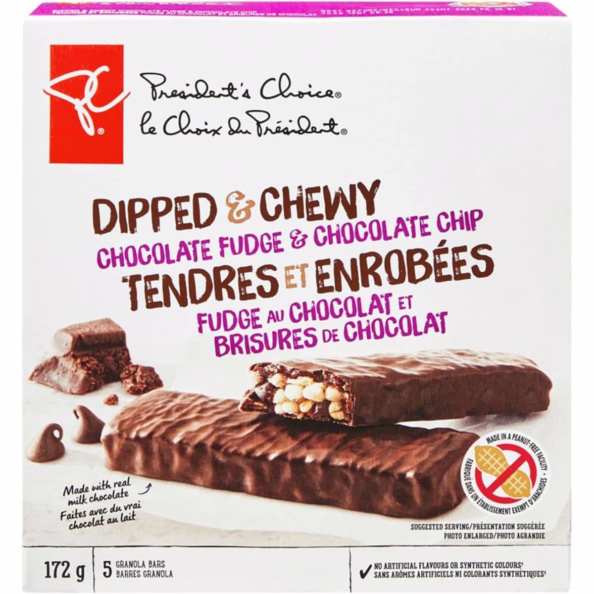 Dipped & Chewy Chocolate Fudge & Chocolate Chip Granola Bars