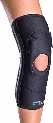 DonJoy Lateral J 81-06603 Patella Knee Support Brace Without Hinge: Drytex, Left Leg, Small Black