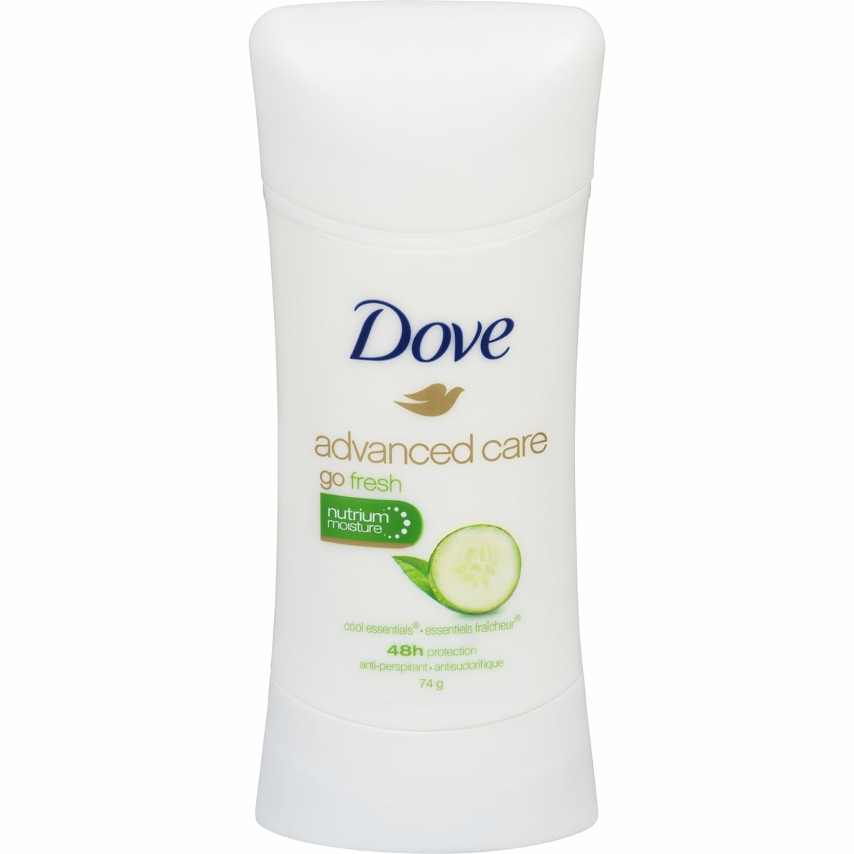 Dove Advanced Care Antiperspirant Stick For Smooth Underarms Cool Essentials antibacterial odour protection 74 g
