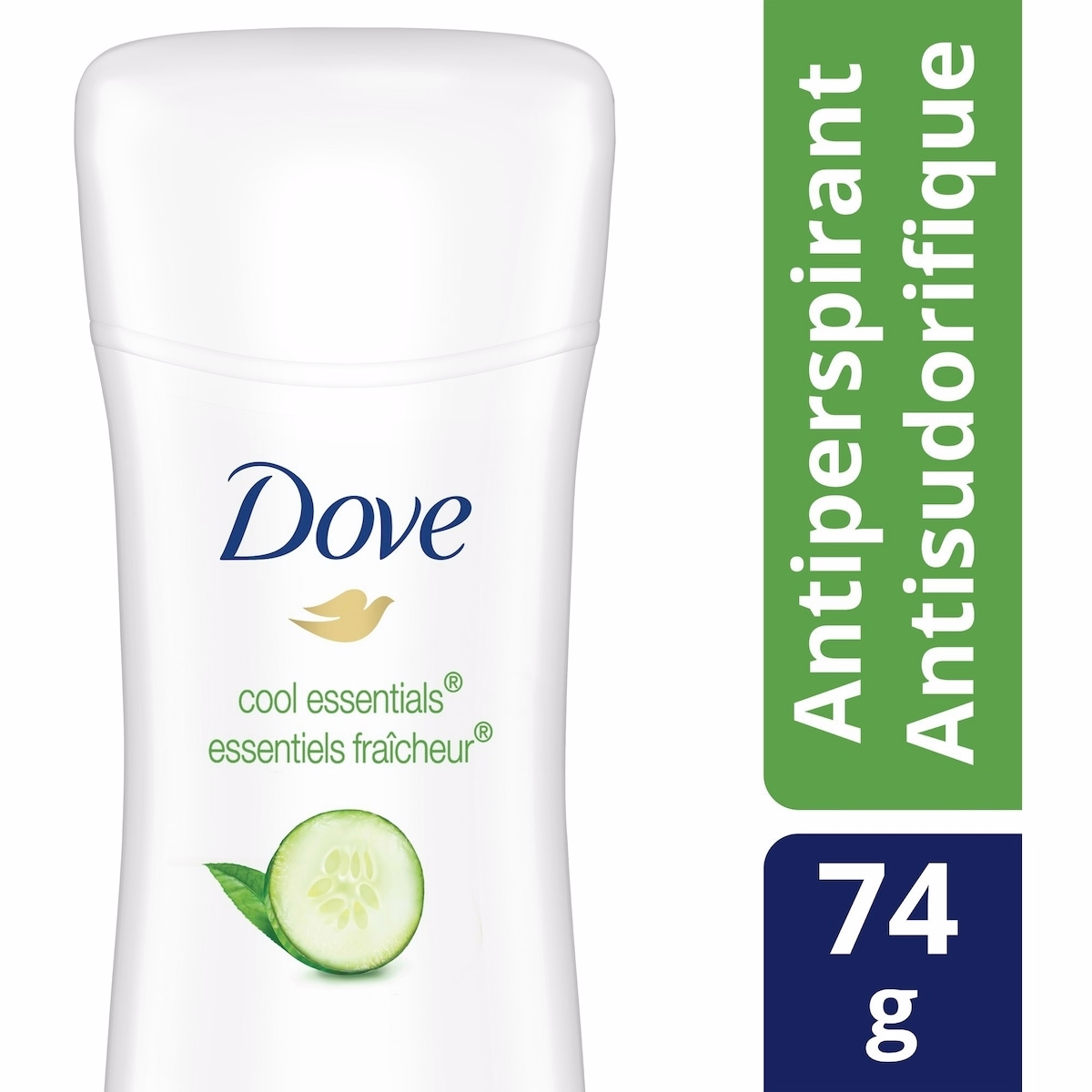 Dove Advanced Care Antiperspirant Stick For Smooth Underarms Cool Essentials antibacterial odour protection 74 g