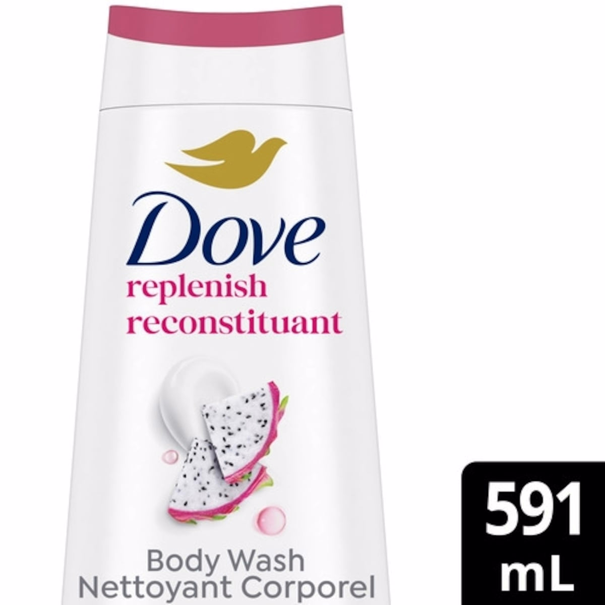 Dove  Body Wash for Healthy Looking Skin, Replenishing Dragon Fruit & Coconut Cream, with 24hr Renewing MicroMoisture, 591 ml
