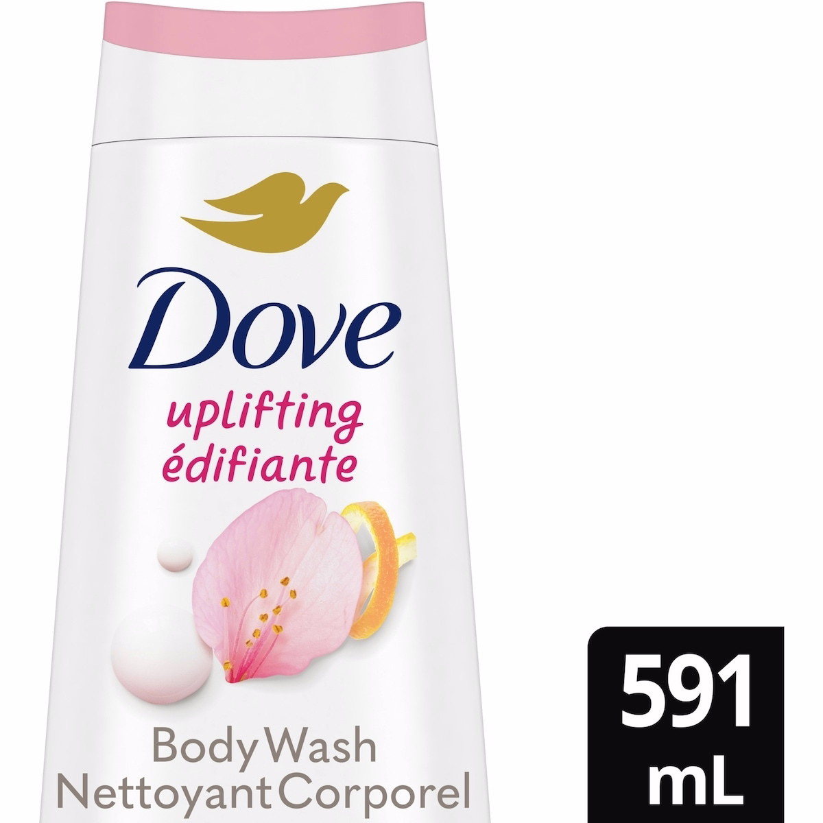 Dove  Body Wash for Hydrated, Healthy Looking Skin, Uplifting Sakura Blossom & Yuzu, with 24hr Renewing MicroMoisture, 591 ml