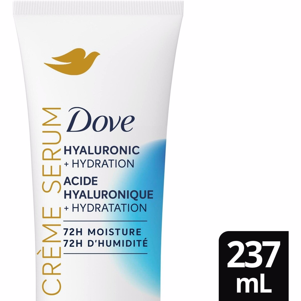 Dove   Cream Body Serum Hyaluronic + Hydration for Extra Dry, Flaky Skin,  with Pro-Ceramides, Niacinamide and Collagen Peptides,    237mL