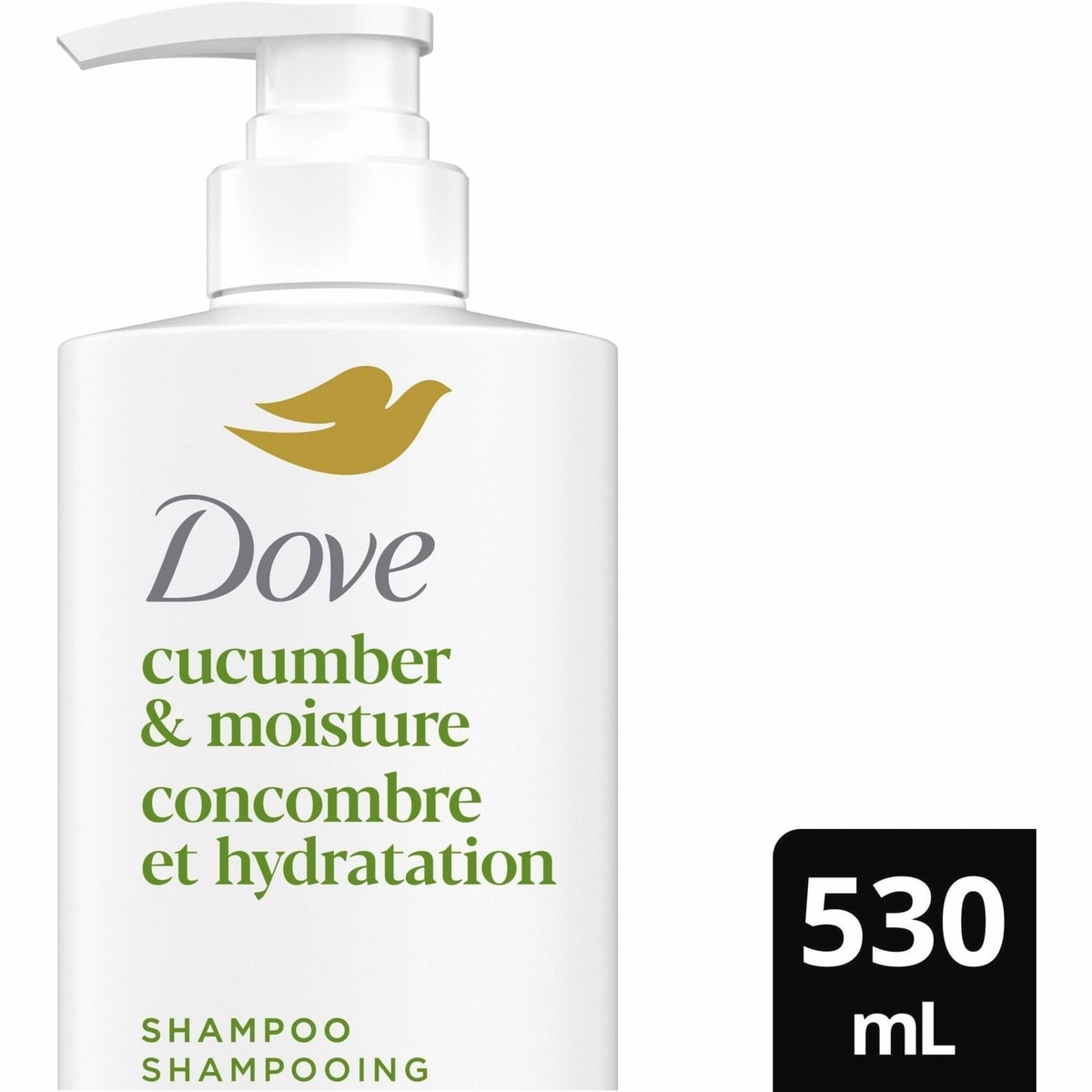 Dove Cucumber Moisture Shampoo for Dry Hair,  with Liquid Bio-Protein care, 530 ML