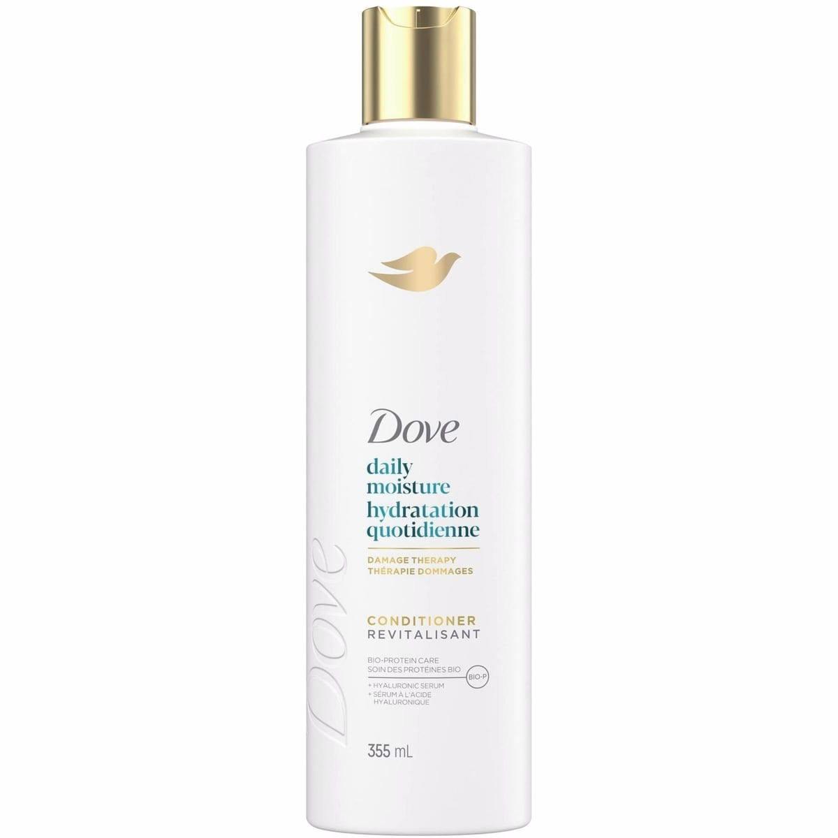 Dove 每日保濕護髮素，搭載液態生物蛋白與透明質酸精華，355 ML