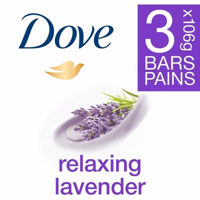 Dove Dove Relaxing Beauty Bar For Dry Skin Lavender 106 G 3 Count 106.0 G Dove Dove Relaxing Beauty Bar For Dry Skin Lavender 106 G 3 Count 106.0 G