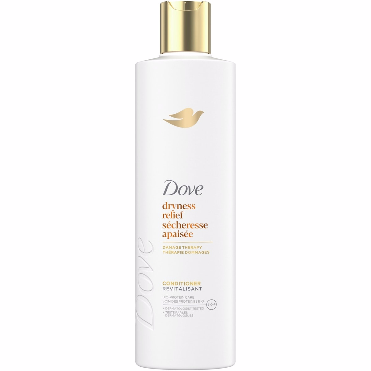 Dove 乾燥與瘙癢緩解護髮素，適用於乾燥與瘙癢頭皮，採用液態生物蛋白護理科技，355 mL