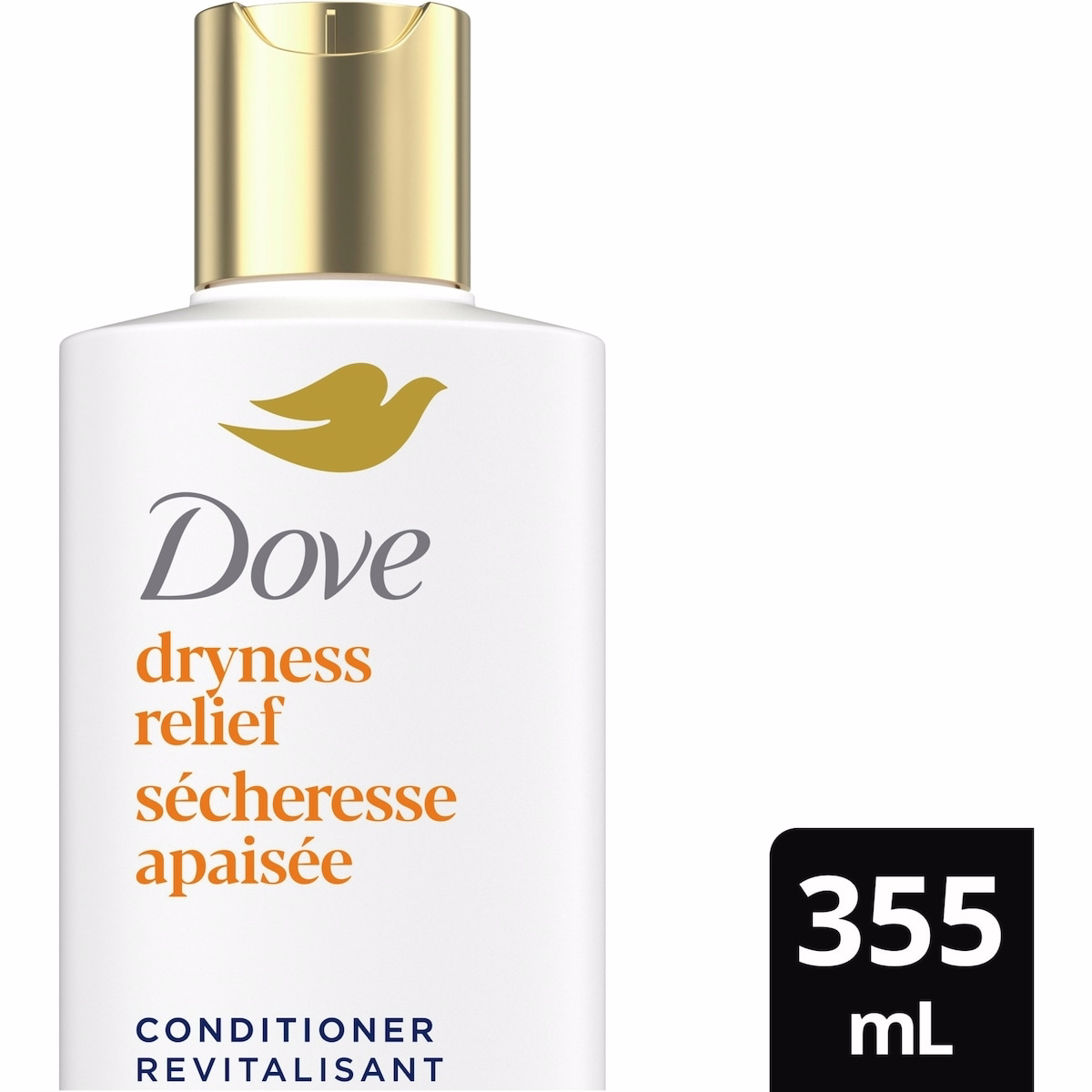 Dove 乾燥與瘙癢緩解護髮素，適用於乾燥與瘙癢頭皮，採用液態生物蛋白護理科技，355 mL