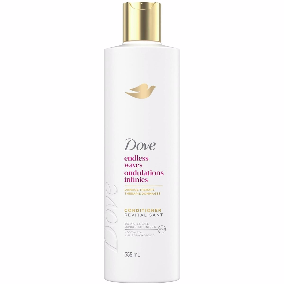 Dove 無盡波浪護髮素，適用波浪髮，355 mL，搭載液態 BIO-PROTEIN CARE 技術