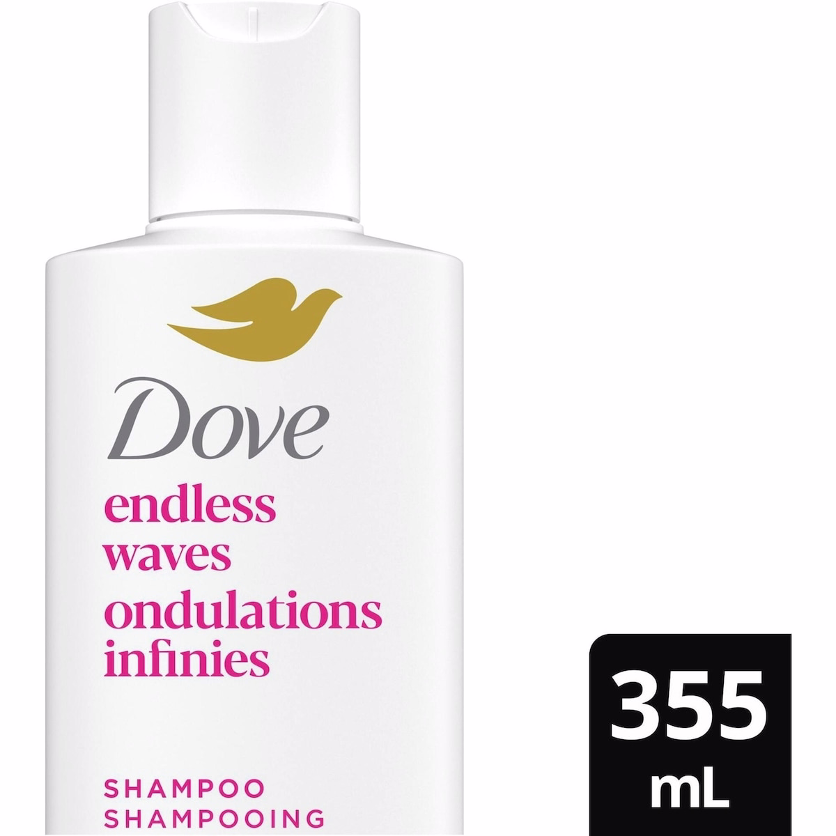Dove Endless Waves Shampoo for Wavy Hair,  with Liquid Bio-Protein Care technology, 355 ML