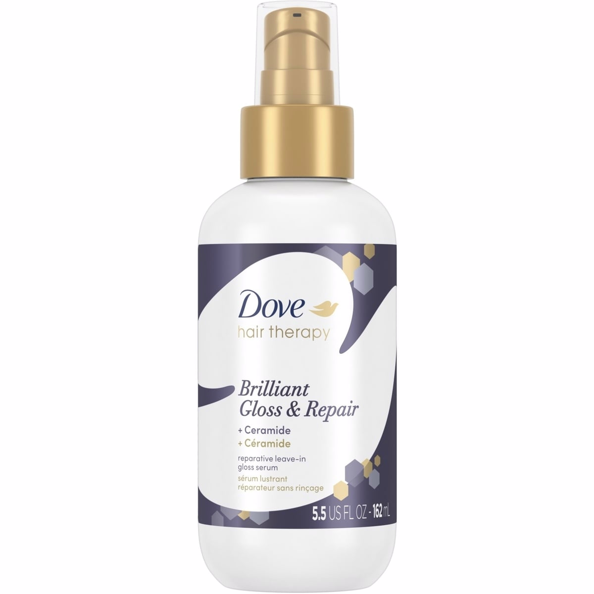 Dove Hair Therapy Leave-In Hair Serum for brilliant shine & healthy smoothness Brilliant Gloss & Repair hair care for damaged and colour-treated hair