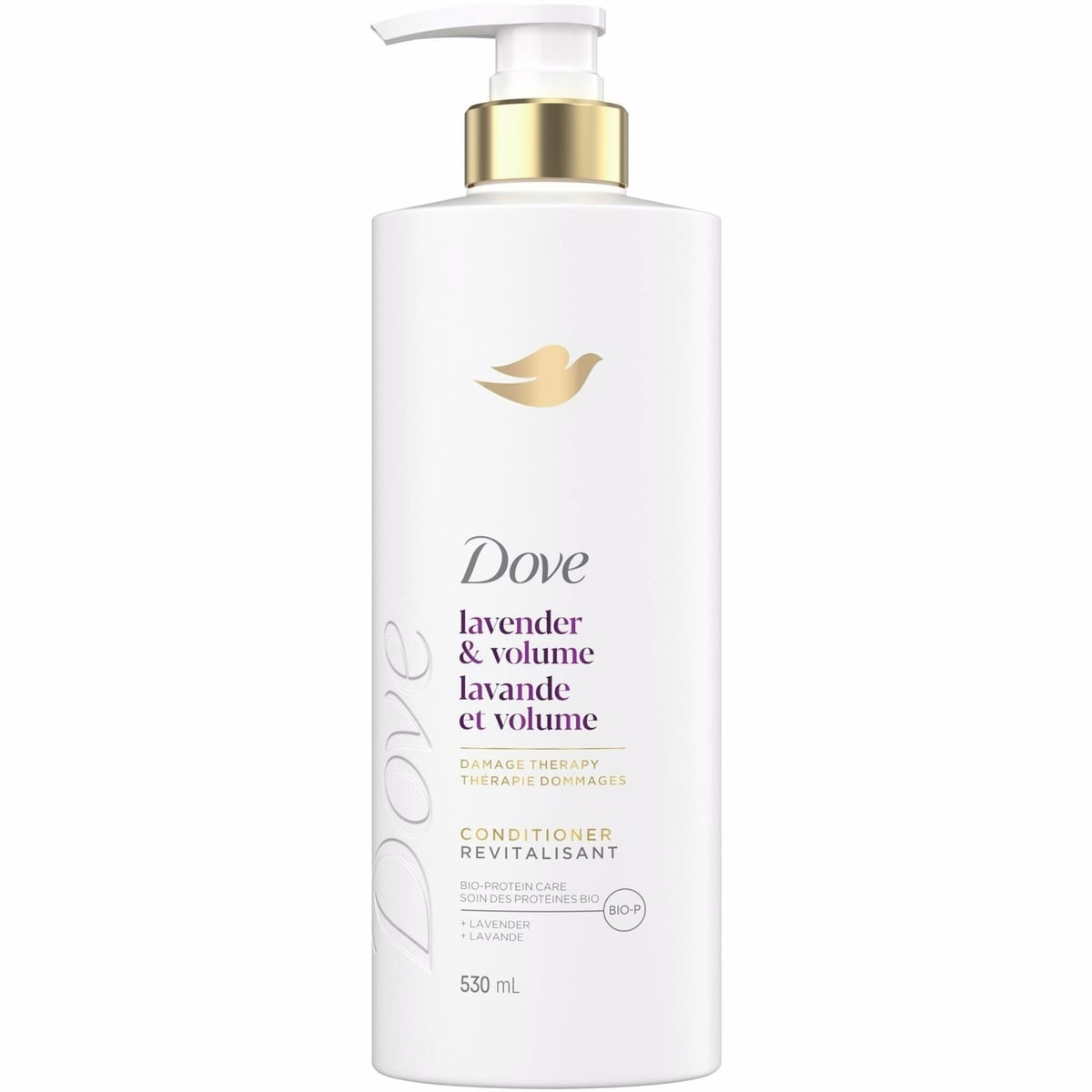 Dove ラベンダー＆ボリューム コンディショナー 細くてぺたんこ髪用、リキッド バイオプロテインケア 搭載、530 mL