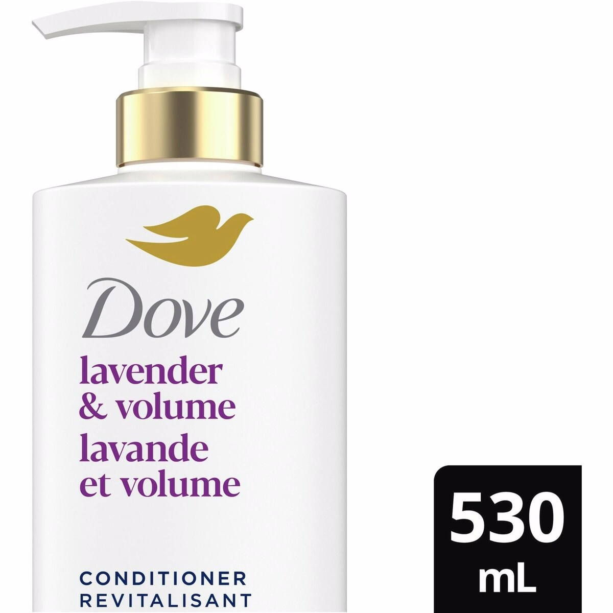 Dove ラベンダー＆ボリューム コンディショナー 細くてぺたんこ髪用、リキッド バイオプロテインケア 搭載、530 mL