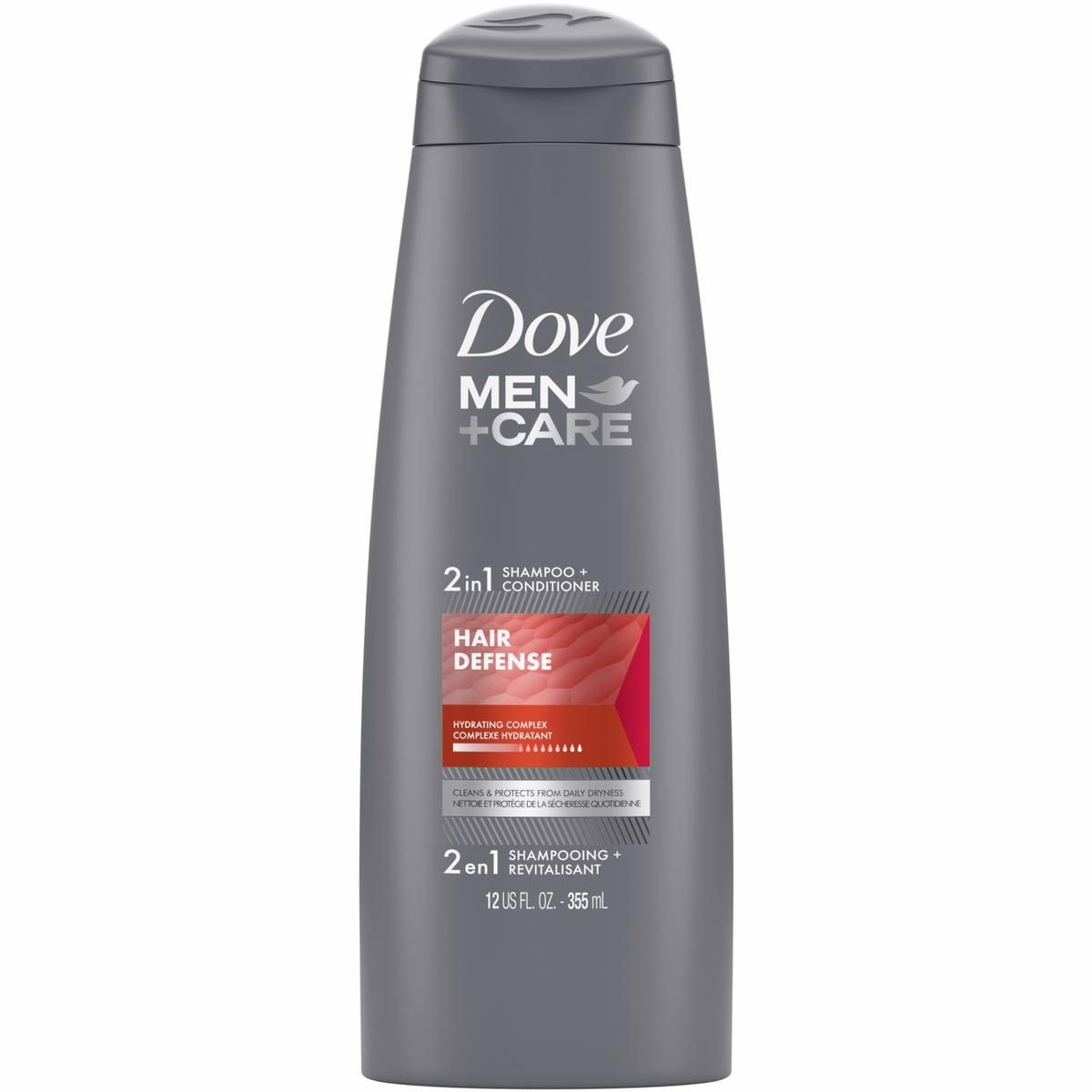 Dove Men+Care  2 in 1 Shampoo & Conditioner ,For Clean And Protected Hair Defense, For Stronger, Healthy Hair Everyday 355 ml