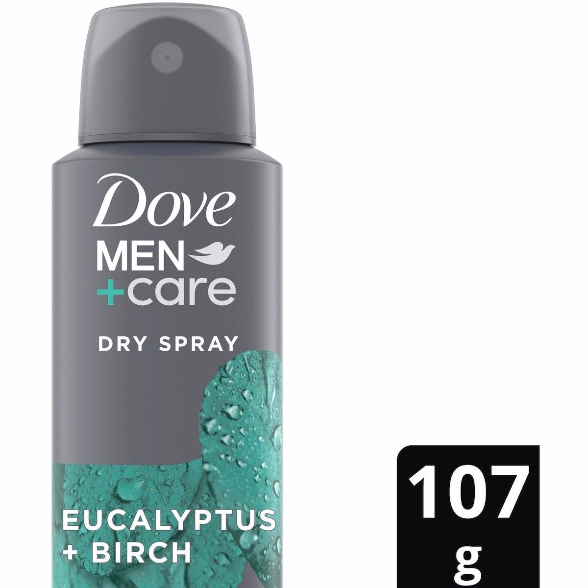 Dove Men+Care  Antiperspirant Dry Spray for 48 Hour Sweat and Odour Protection Eucalyptus + Birch Antiperspirant + Deodorant for Men 107g