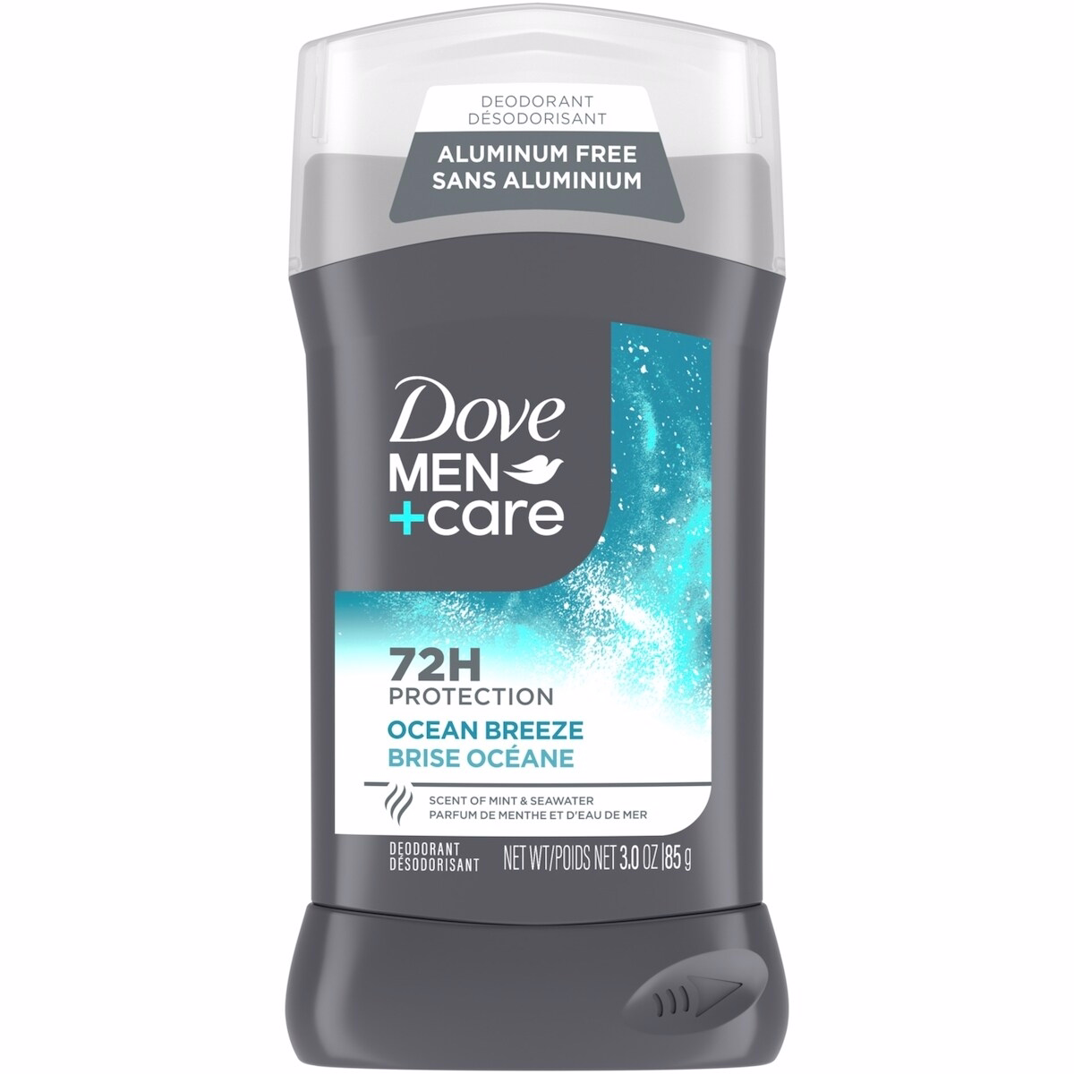 Dove Men+Care 除臭棒 不含鋁 配方 提供72小時 防臭，海洋微風 香型，含 ¼ 滋潤霜，85 g