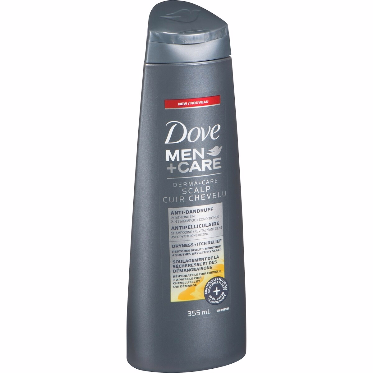Dove Men+Care Derma+Care Scalp 2in1 Shampoo + Conditioner Anti-Dandruff Itch Relief 355 ML