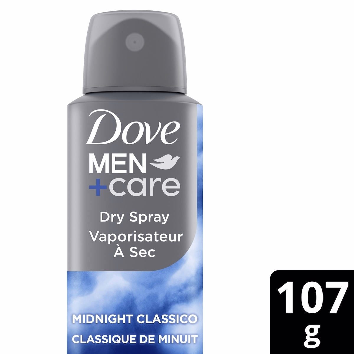Dove メンズケア ドライスプレー制汗剤 デオドラント 72時間の汗と臭い保護 ミッドナイト クラシコ トリプルディフェンス テクノロジー搭載 107 g
