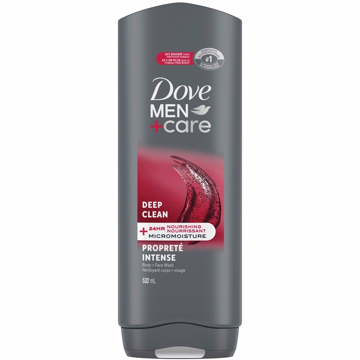 Dove Men+Care Exfoliating Deep Clean Body and Face Wash for Men,  with 24-Hour Nourishing Micromoisture Technology Body Wash,   532 ml