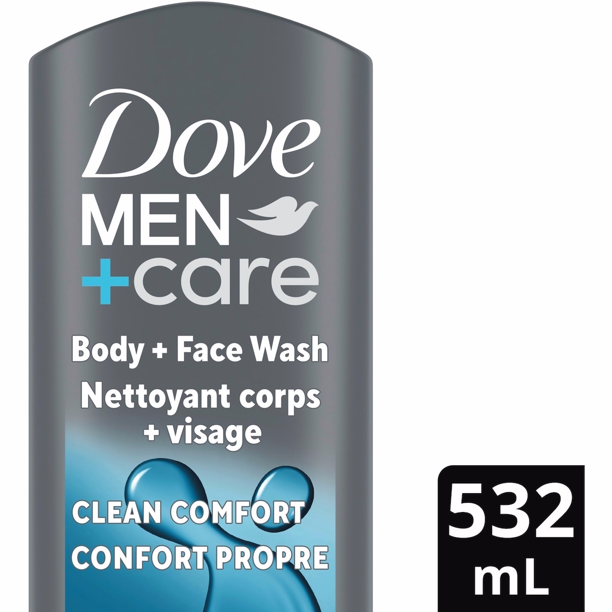 Dove Men+Care Hydrating Clean Comfort Body and Face Wash for Men with 24-Hour Nourishing Micromoisture Technology   532 ml