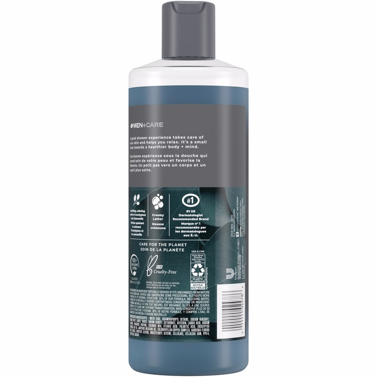 Dove Men+Care Relax Body Wash for a Skin-Strengthening nourishment, Eucalyptus + Cedar Oil with Plant-Based Cleansers and Moisturizers 532 ml