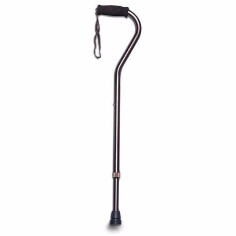 Drive Medical Hugo Adjustable Offset Handle Cane With Foam Grip, Bronze (730-325)