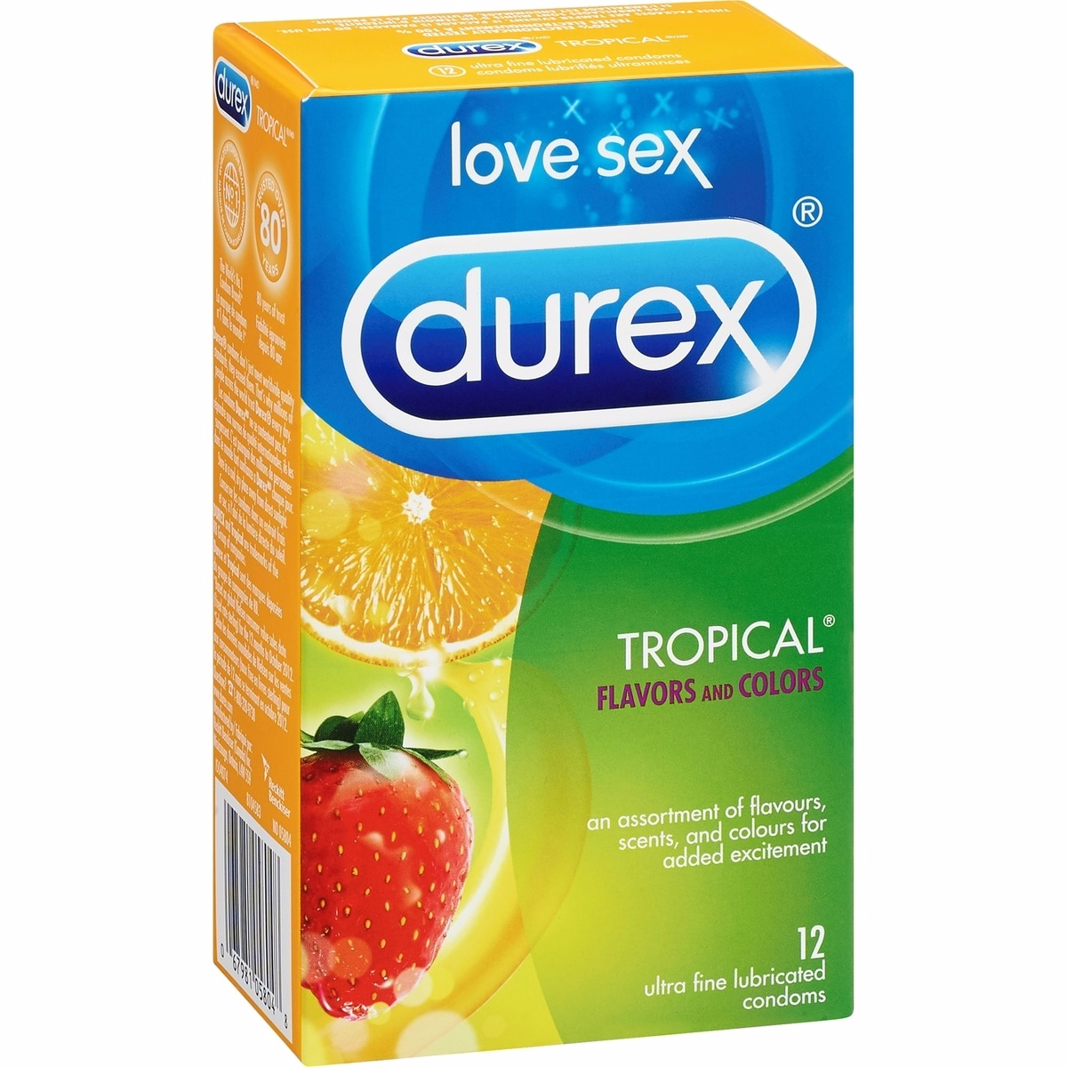 Durex Tropical Lubricated Condoms