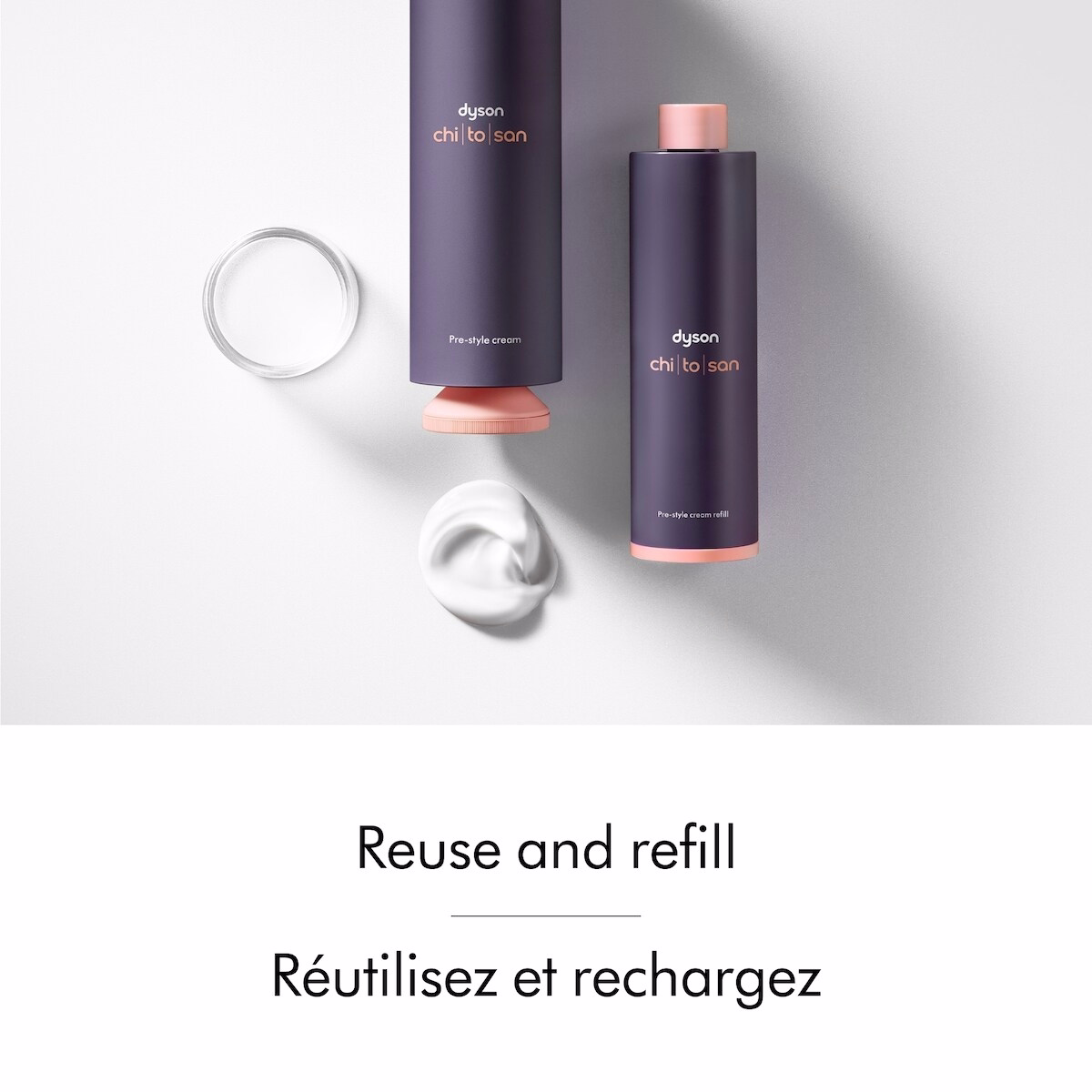 Dyson Chitosan™ Pre-style Cream Refill, Straight to wavy rich conditioning (100ml)