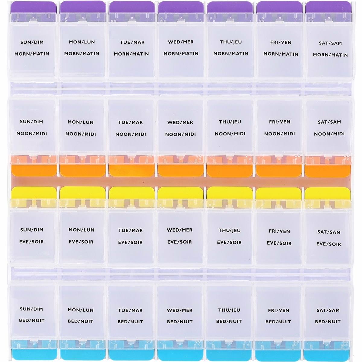Easy Open 4x Daily Pill Planner