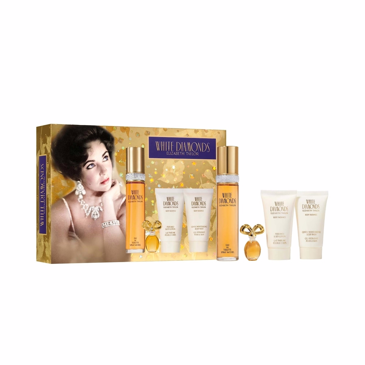 Elizabeth Taylor White Diamonds pour femmes Coffret Parfum 4 pièces