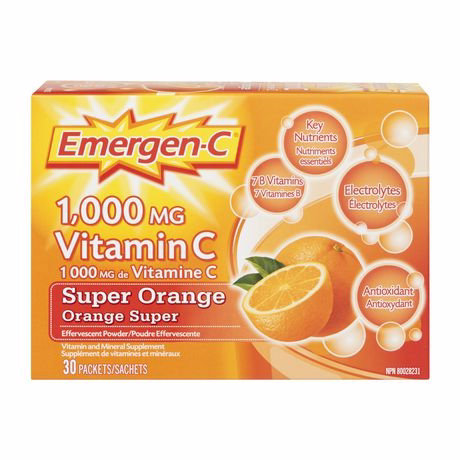 Emergen C Emergen-c Vitamin C & Mineral Supplement Fizzy Drink Mix, Super Orange,