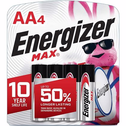 Pile alcaline Energizer Max AA, 4-piles, 1,5 V