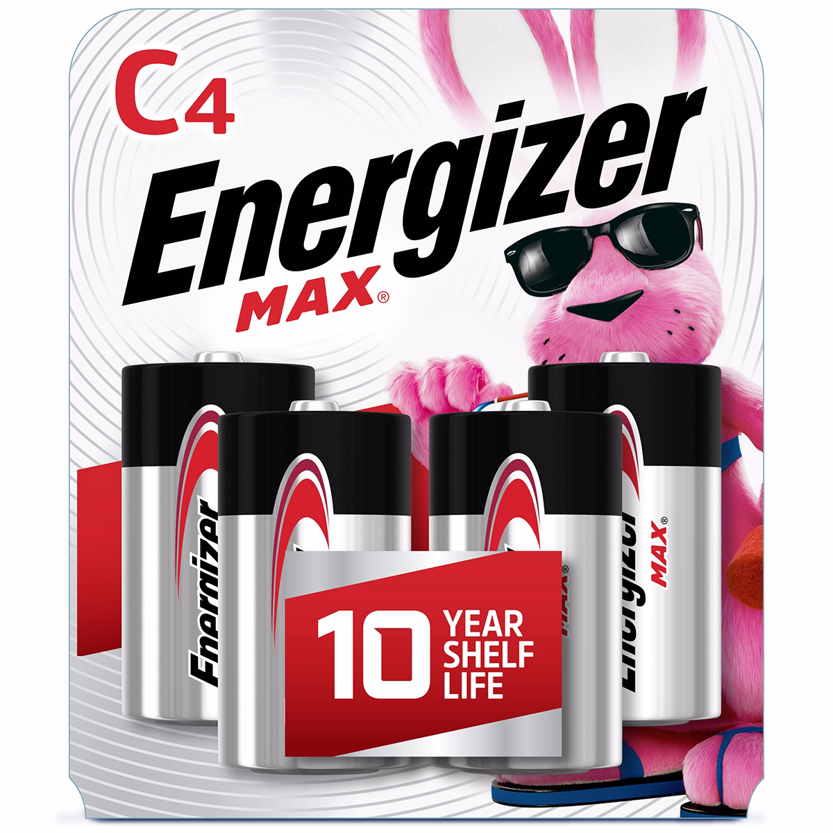 Energizer Max C アルカリ電池, 4パック, 1.5V DC