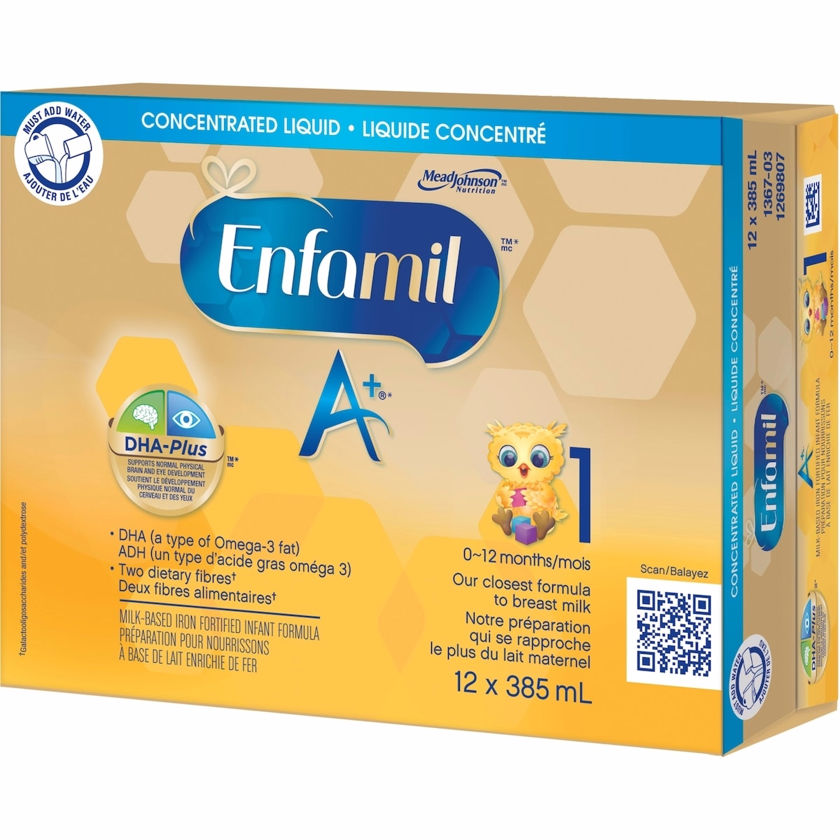 Enfamil A+, Concentrate, 385 Ml, 12 Pk