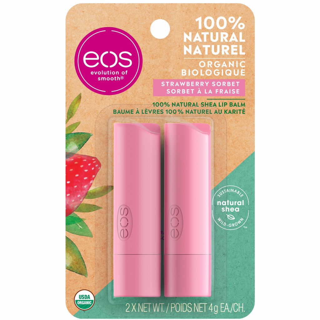 Eos Organic Stick Lip Balm Strawberry Sorbet