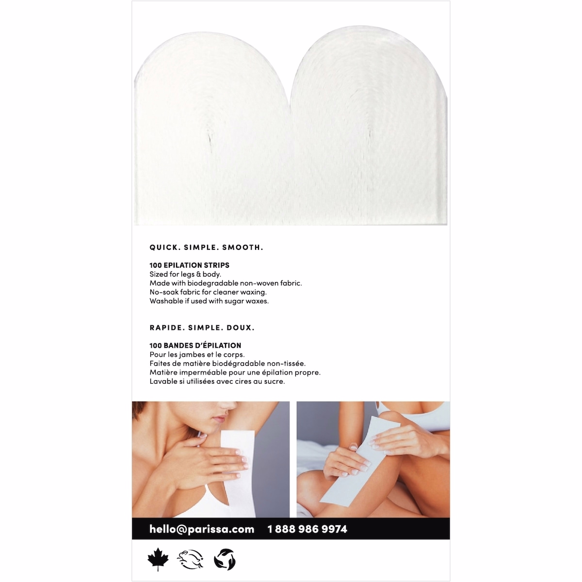 Epilation Strips Large Biodegradable