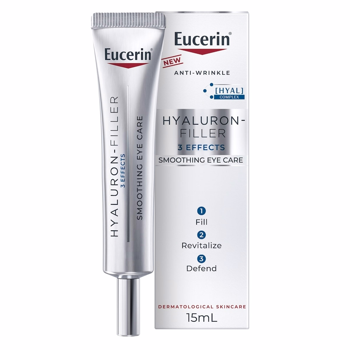 Eucerin Crème pour les yeux Anti‑rides, lissage à l’acide hyaluronique, tous types de peau, 15 mL