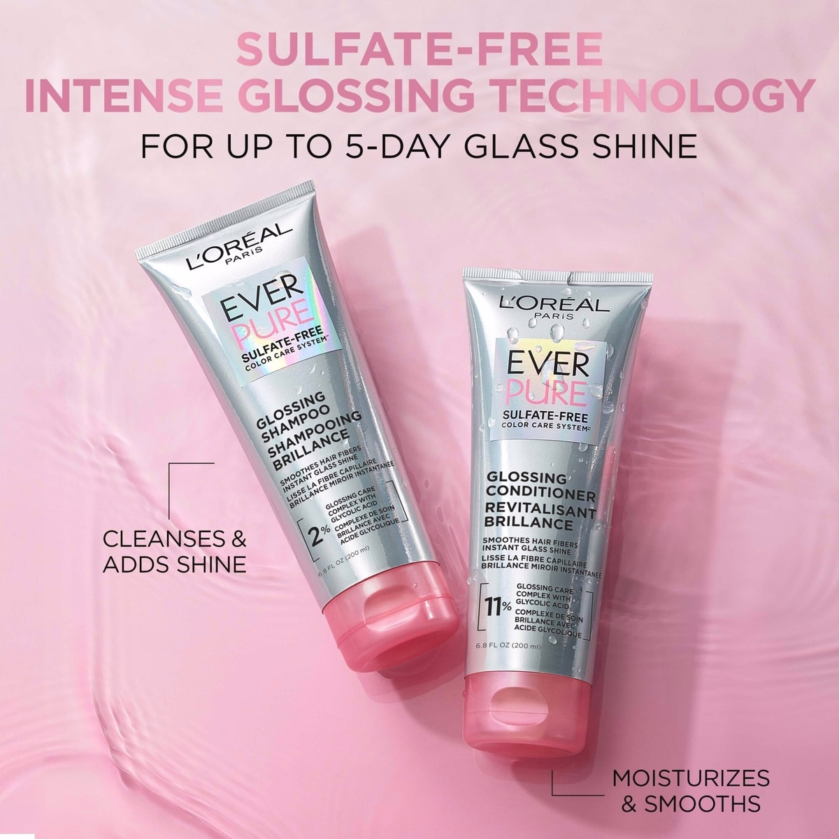 EverPure Glossing Shine Shampoo, 200 ml