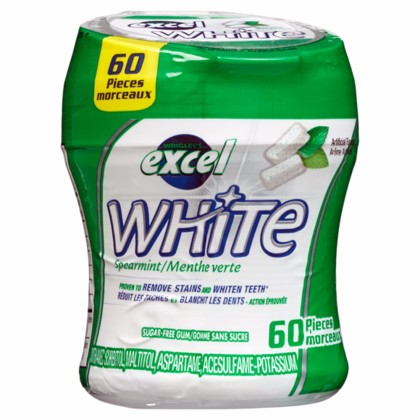 Excel Chewing-gum Blanc Sans Sucre A La Menthe Verte, 1 Paquet Excel Chewing-gum Blanc Sans Sucre A La Menthe Verte, 1 Paquet