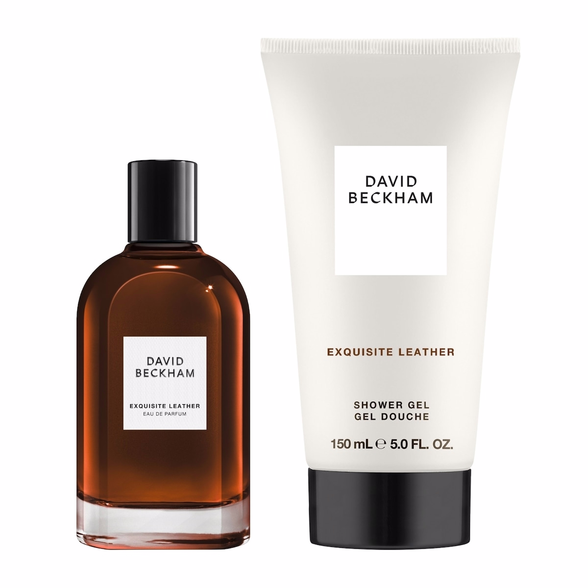 Exquisite Leather Eau de Parfum & Shower Gel Gift Set for Him, Smoky, Leathery Scent