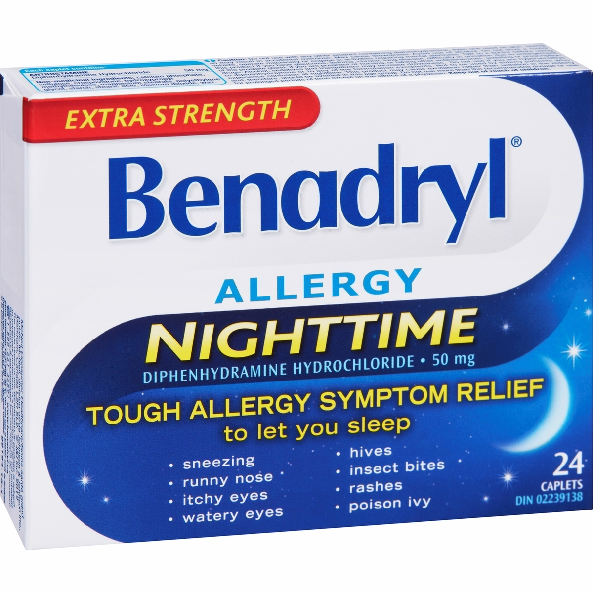 Extra Strength Allergy Medicine Nighttime, 50 mg