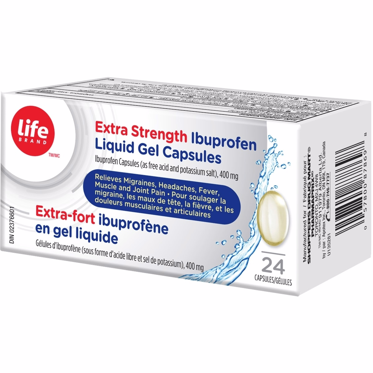 Extra Strength Ibuprofen Liquid Gel Capsules