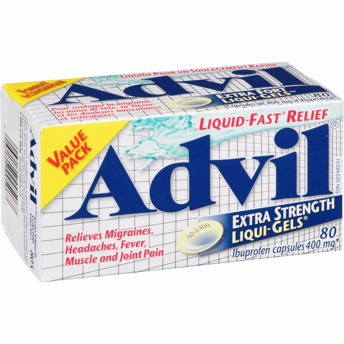 Extra Strength Liqui-Gels (80 Count) 400 Mg Ibuprofen, Temporary Pain Reliever/Fever Reducer