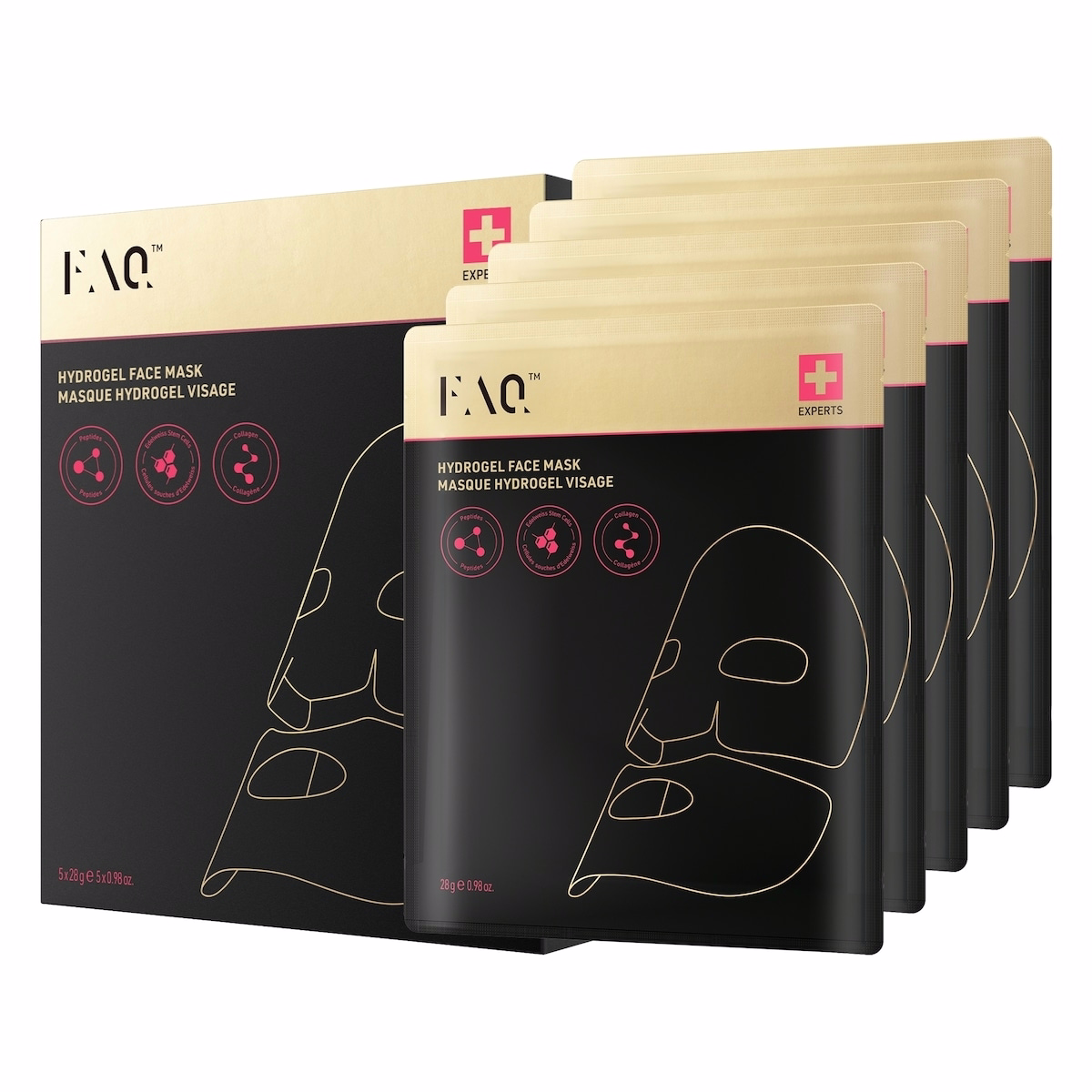 FAQ™ Masques Hydrogel pour Peau de Verre 5 Pack