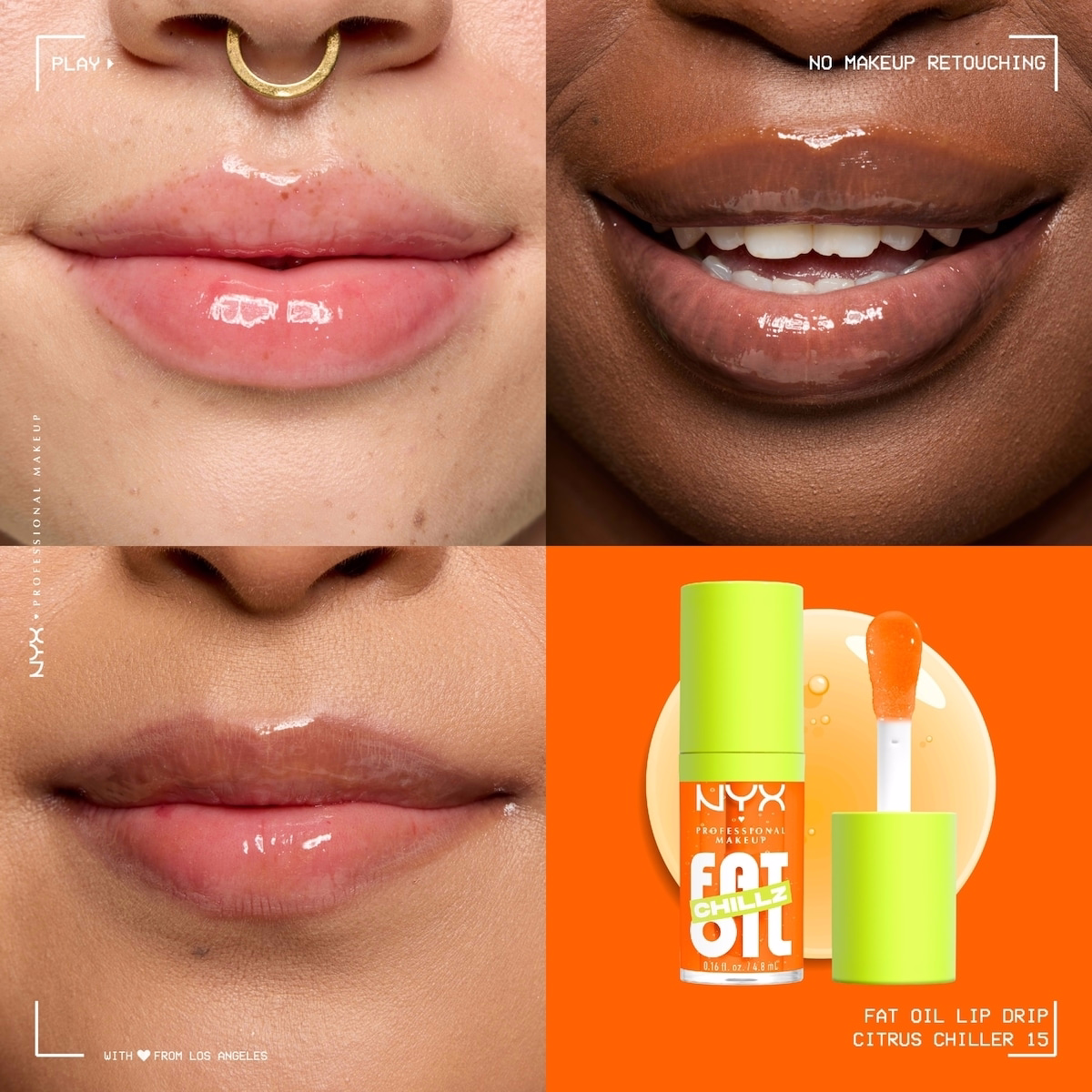 Fat Oil Lip Drip, Lip Gloss, 12 HR Hydration