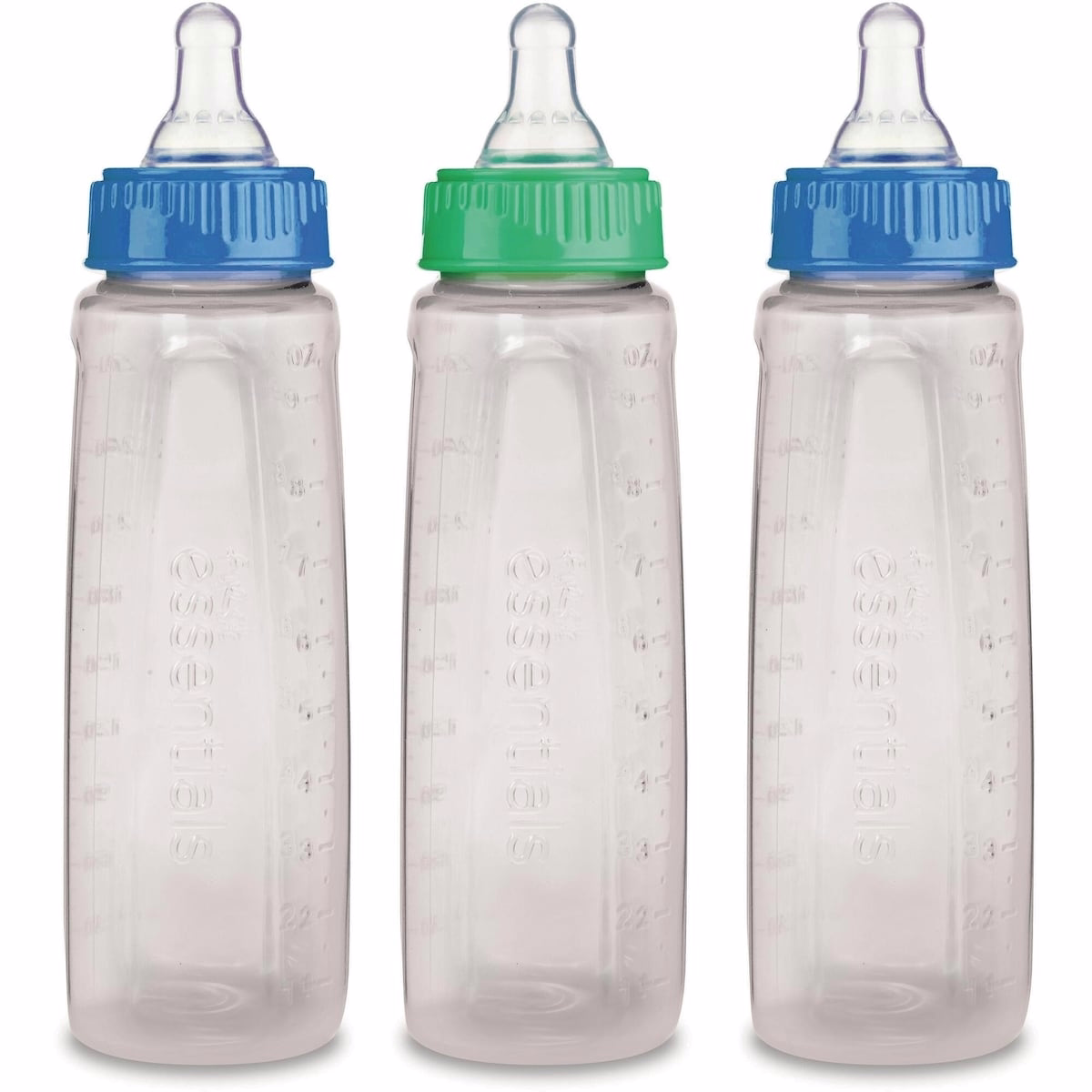First Essentials by NUK® Clear View® Bottle 9OZ, 3PK, Medium Flow, Silicone